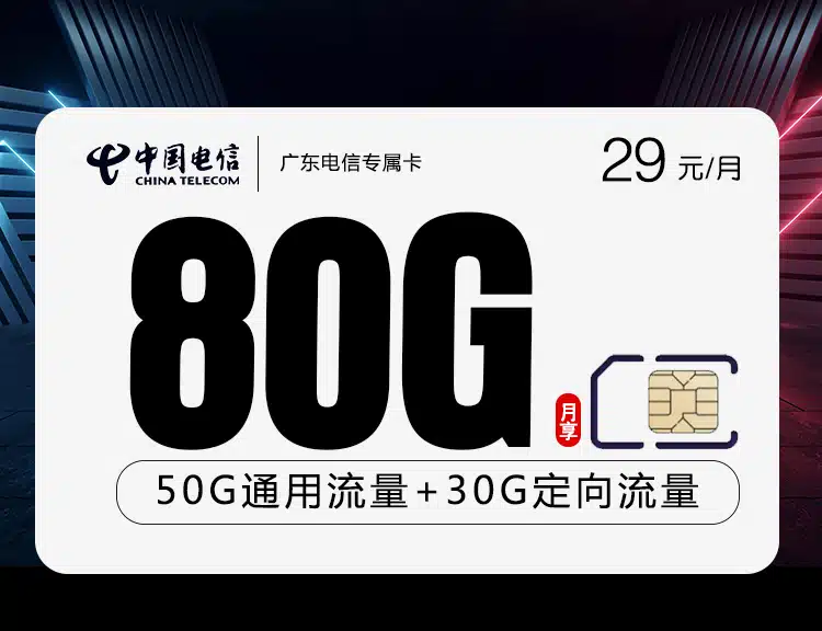 广东电信专属卡【仅发广东】