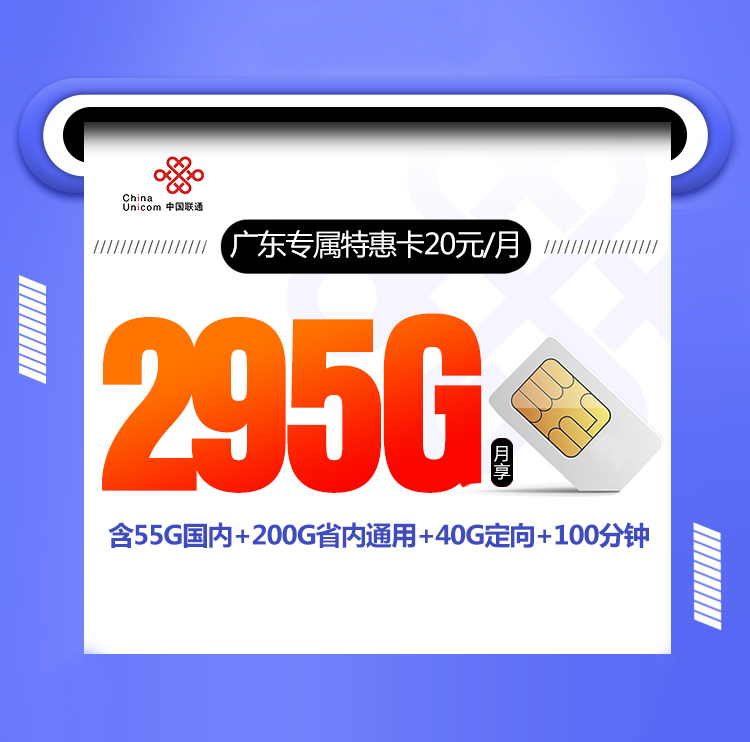 广东专属特惠卡【20元295G+会员权益】 1 ca6747f1317d4abc8202b3b5c75daa28