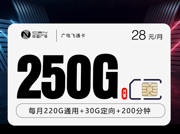 广电飞通卡【28元250G+200分钟】 1 e45821f956d54839927088340fed0ea6